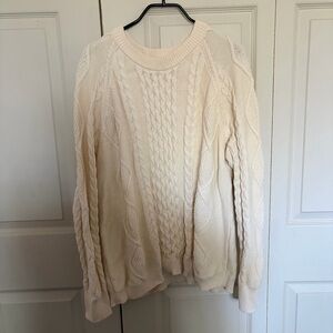 Neuflora Scotland Sweater - Cream Cable-knit Fisherman Jumper